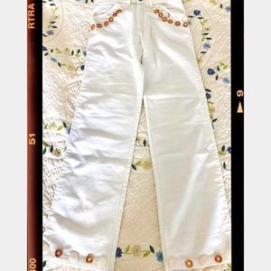 Hand Beaded Vintage 1980s Dee Cee Bootcut Jeans